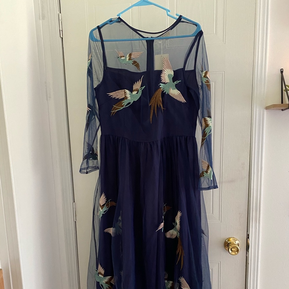 Blue bird dress